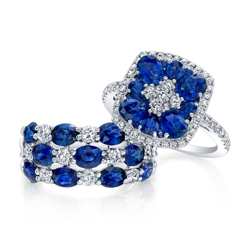 Sapphire and Diamond Rings