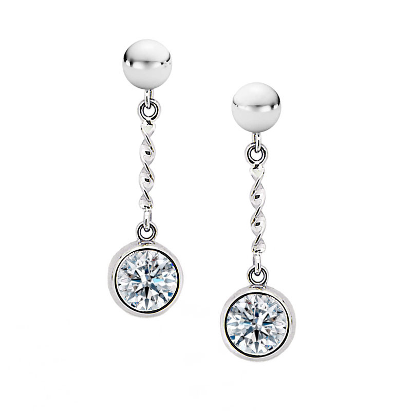 Diamond Bezel Dangles