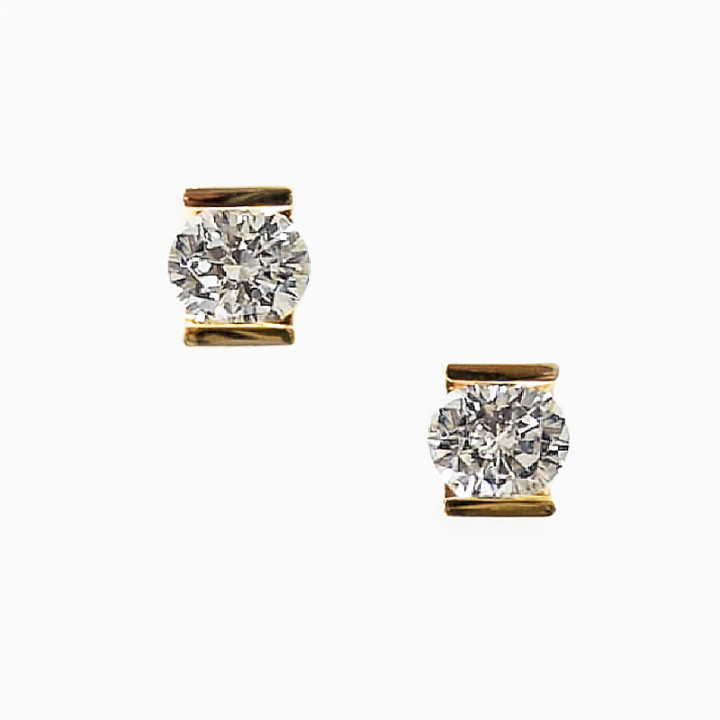 Floating Diamond Stud Earrings