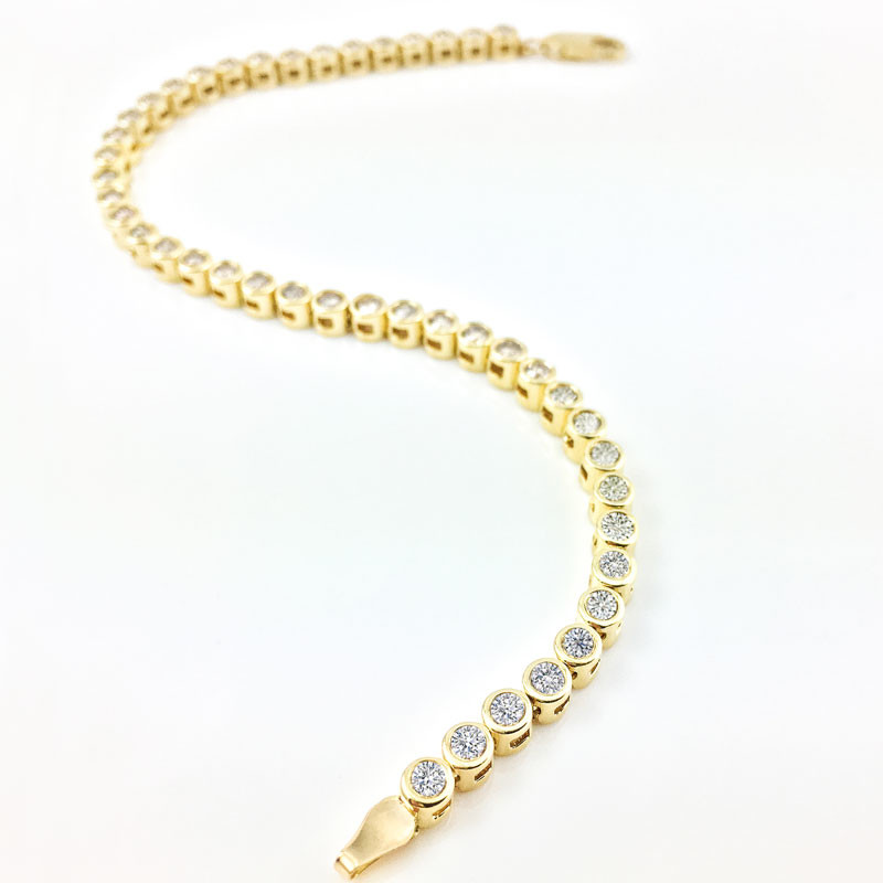 Diamond Bezel Row Bracelet