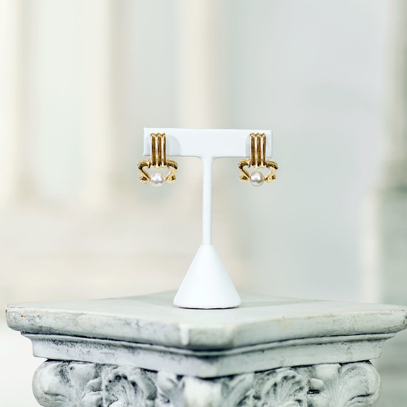 Grecian Column Pearl Dangles