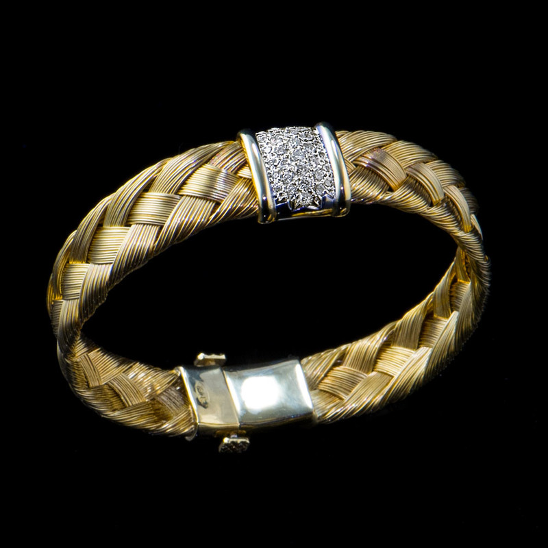 Rapunzel 18k Gold Braided Bangle