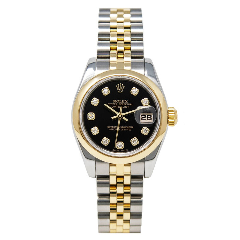 Rolex Lady-Datejust 26mm Black w/Diamonds