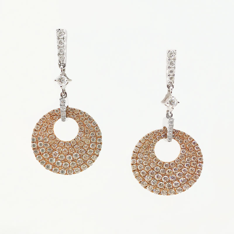 Rose Gold Pavé Diamond Earrings