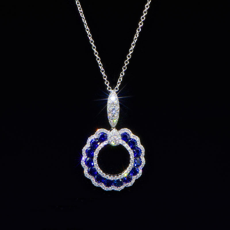 Sapphire and Diamond Necklace